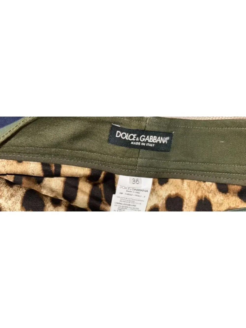 NWT $3769 Dolce & Gabbana Patchwork Rhinestones Pencil Skirt Green Camo Size 0